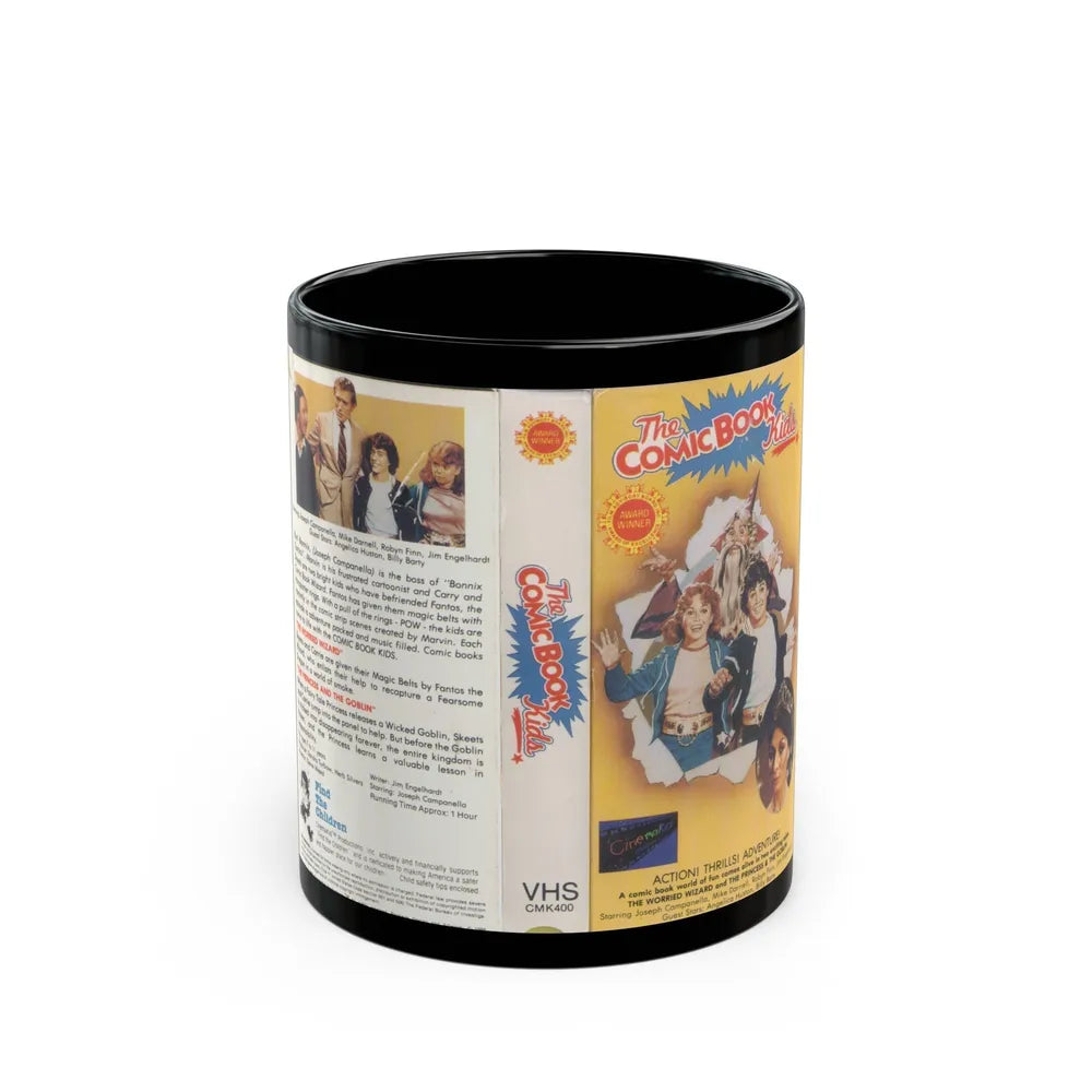 THE COMIC BOOK KIDS (VHS COVER) - Black Coffee Mug-11oz-Go Mug Yourself