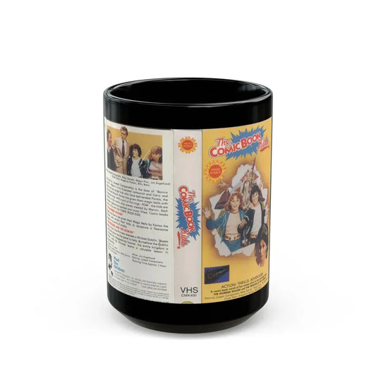 THE COMIC BOOK KIDS (VHS COVER) - Black Coffee Mug 15oz - Go Mug Yourself