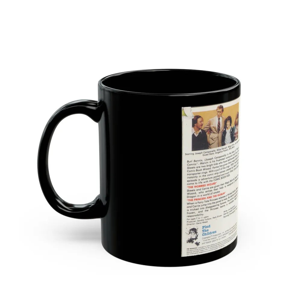 THE COMIC BOOK KIDS (VHS COVER) - Black Coffee Mug-Go Mug Yourself