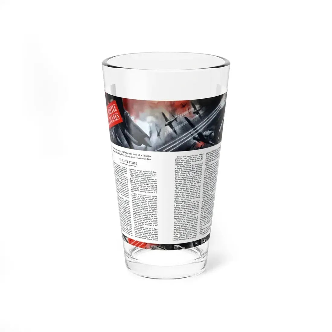 The Coming Battle of Fighter Planes, Liberty magazine, March 27, 1943 (Magazine Illustration) Pint Glass 16oz 16oz - Go Mug Yourself