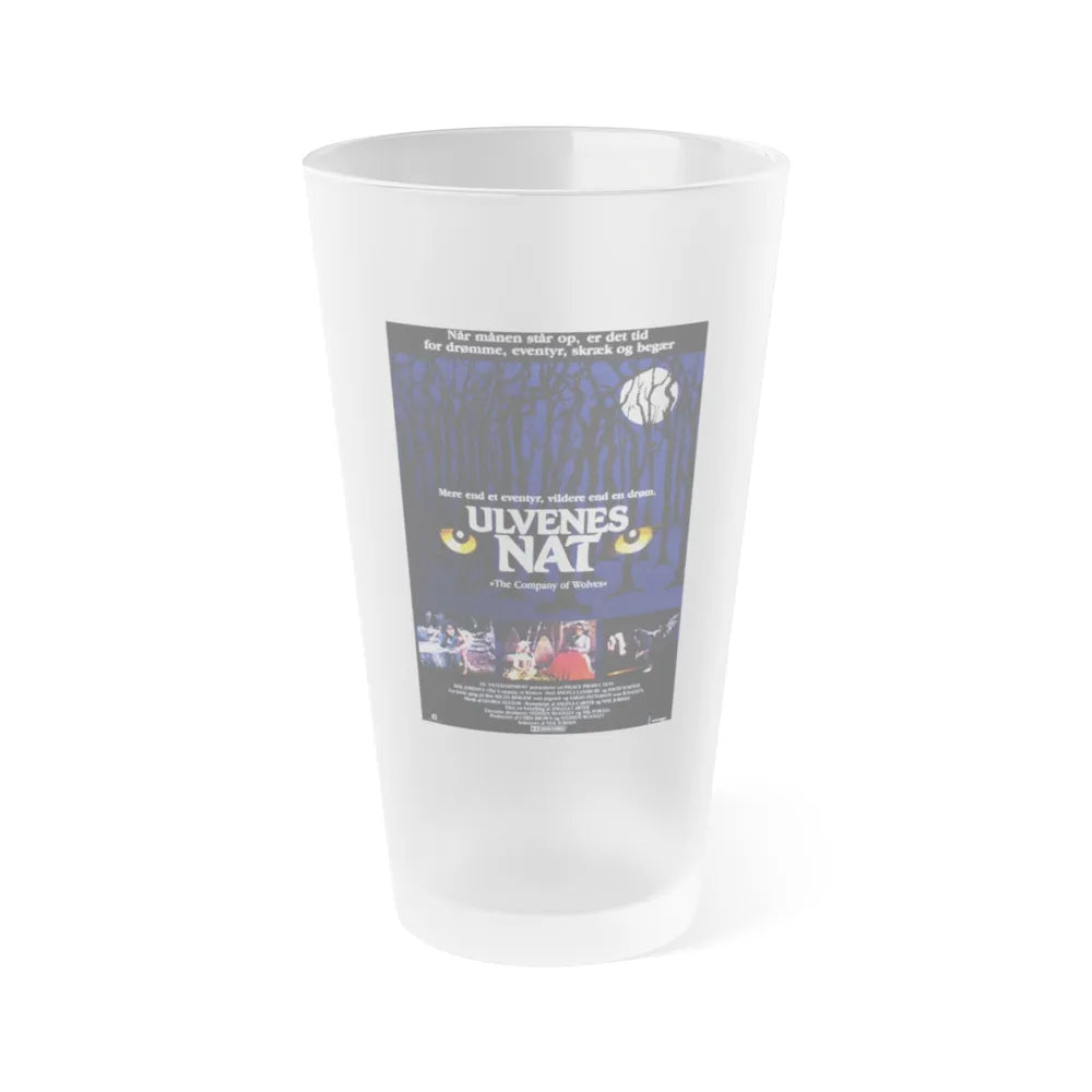 THE COMPANY OF WOLVES (DANISH) 1984 Movie Poster - Frosted Pint Glass 16oz-16oz-Frosted-Go Mug Yourself