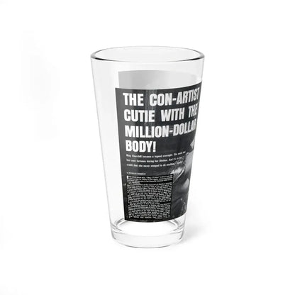 The Con-Artist Cutie With The Million-Dollar Body, Real Men, January 1970 (Magazine Illustration) Pint Glass 16oz - Go Mug Yourself
