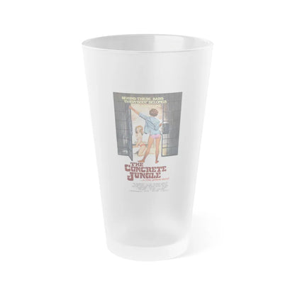 THE CONCRETE JUNGLE 1982 Movie Poster - Frosted Pint Glass 16oz-16oz-Frosted-Go Mug Yourself