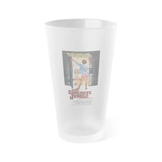 THE CONCRETE JUNGLE 1982 Movie Poster - Frosted Pint Glass 16oz 16oz Frosted - Go Mug Yourself
