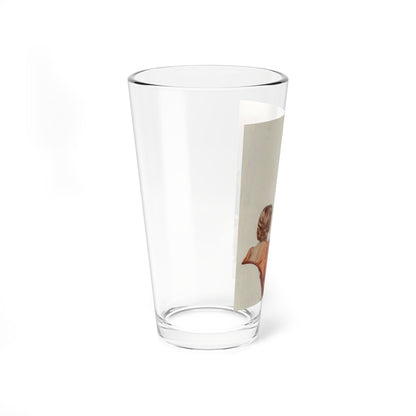 The Confrontation, Cosmopolitan Magazine interior illustration, 1933 (Magazine Illustration) Pint Glass 16oz-Go Mug Yourself