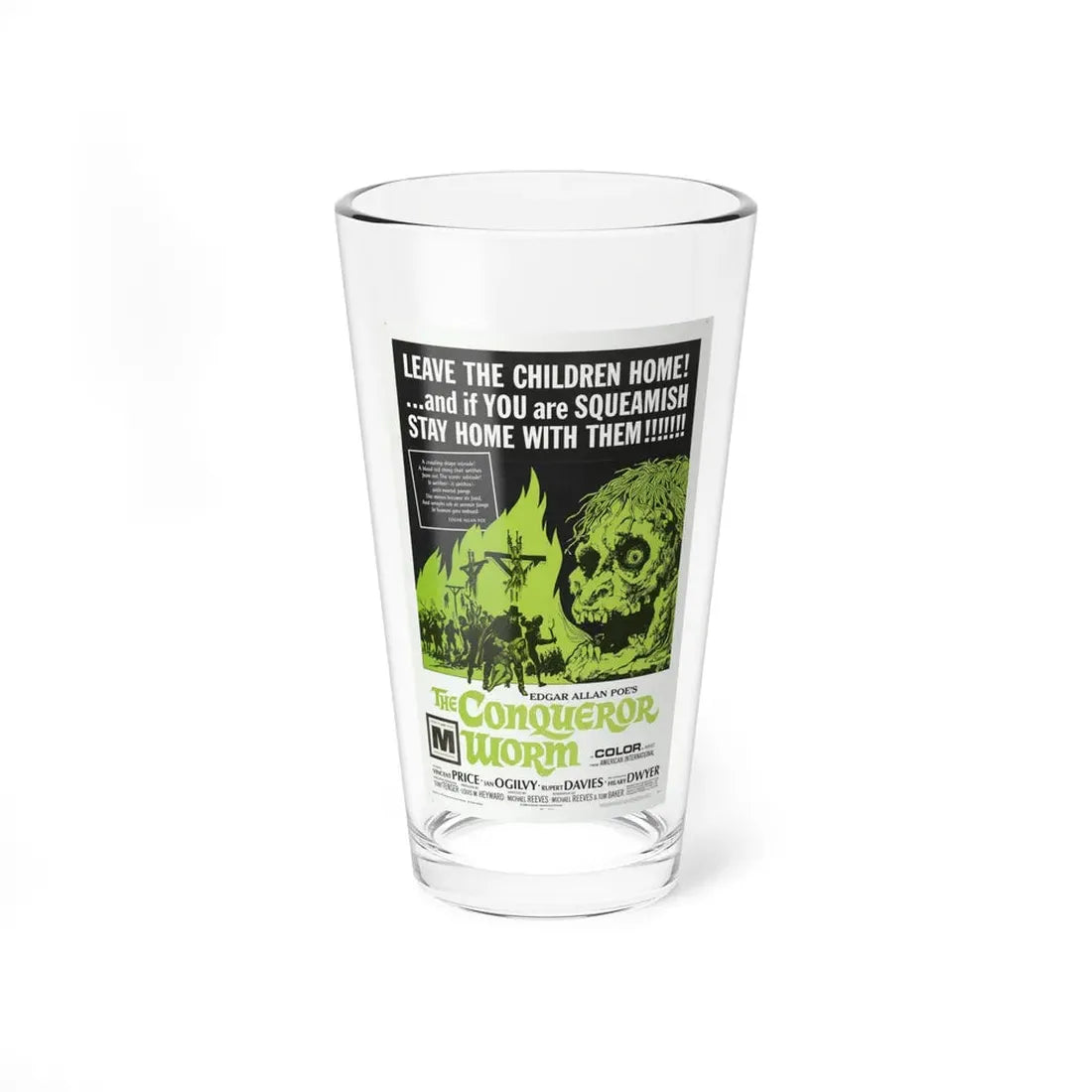 THE CONQUEROR WORM (WITCHFINDER GENERAL) 1968 Movie Poster - Pint Glass 16oz 16oz - Go Mug Yourself