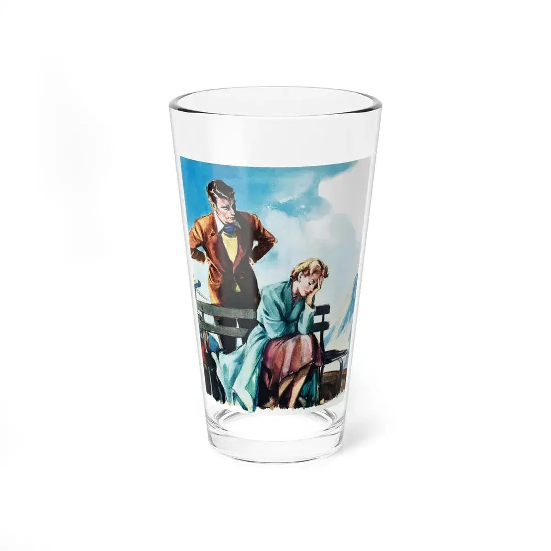 The Conquest by Patience Dunn, Homes & Gardens magazine, 1956 (Magazine Illustration) Pint Glass 16oz 16oz - Go Mug Yourself