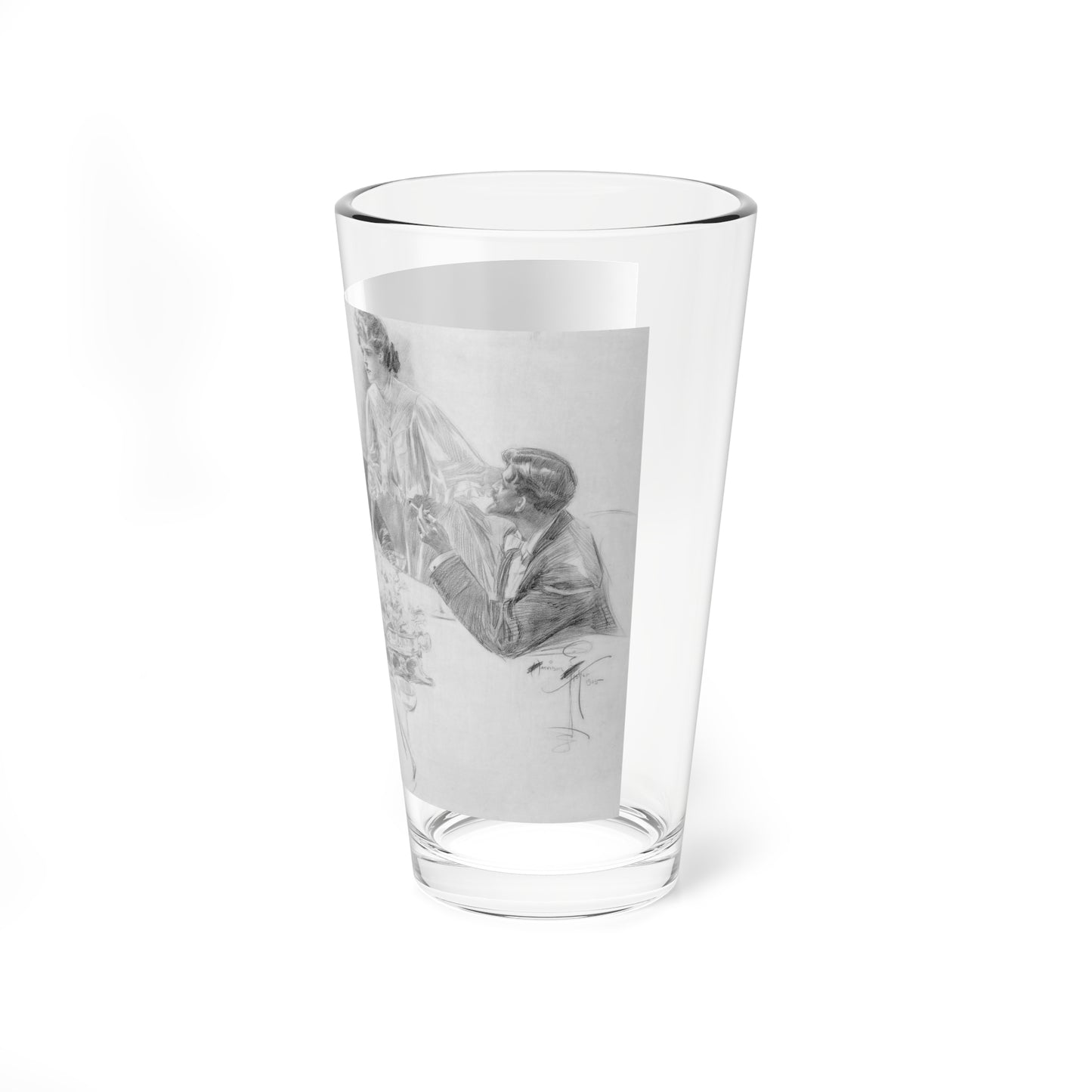 The Conversation, 1905 (Magazine Illustration) Pint Glass 16oz-Go Mug Yourself