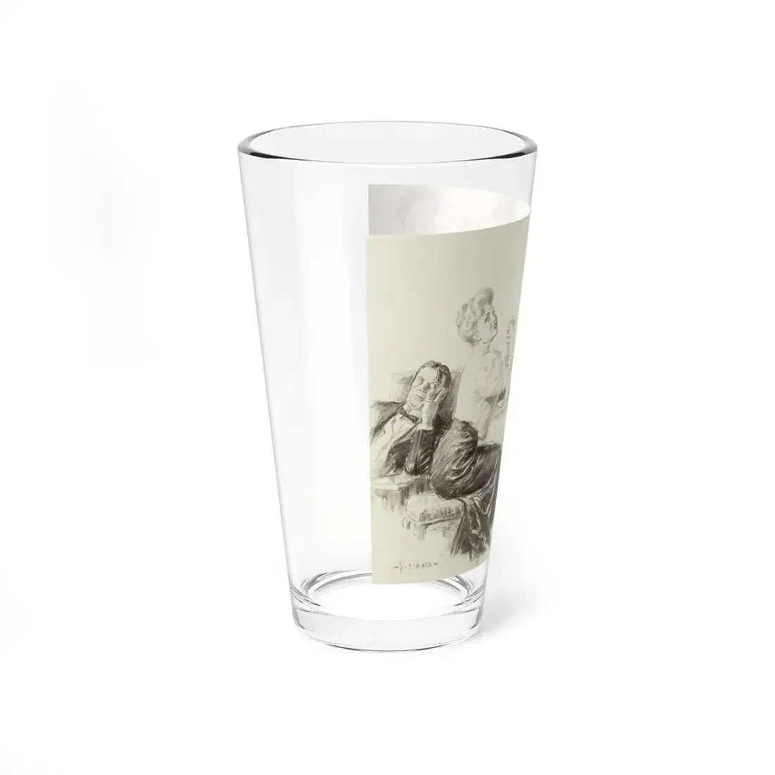 The Conversation (Magazine Illustration) Pint Glass 16oz - Go Mug Yourself