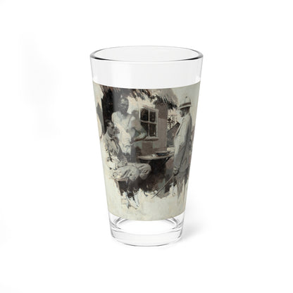 The Conversation, story illustration (Magazine Illustration) Pint Glass 16oz-16oz-Go Mug Yourself