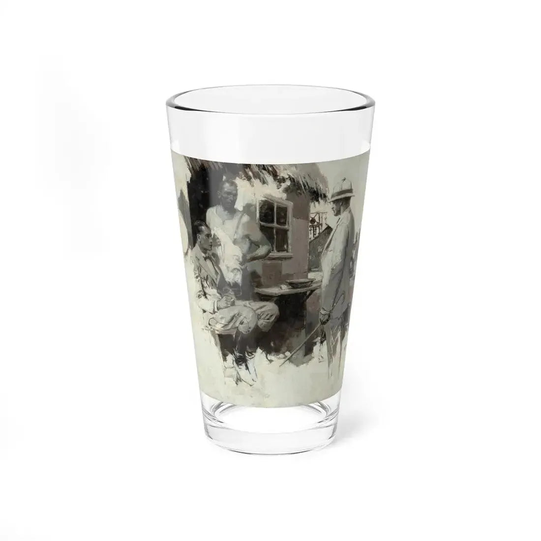The Conversation, story illustration (Magazine Illustration) Pint Glass 16oz 16oz - Go Mug Yourself