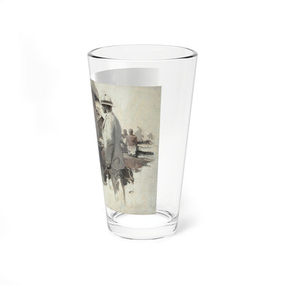 The Conversation, story illustration (Magazine Illustration) Pint Glass 16oz-Go Mug Yourself