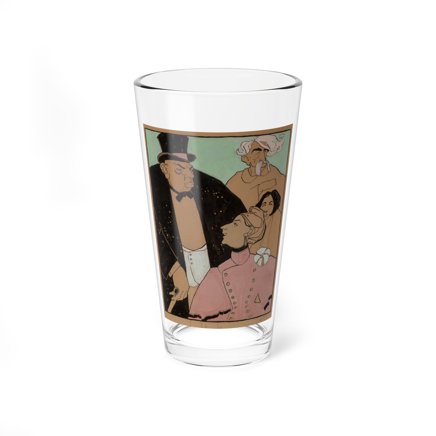 The Conversation_1 (Magazine Illustration) Pint Glass 16oz-16oz-Go Mug Yourself