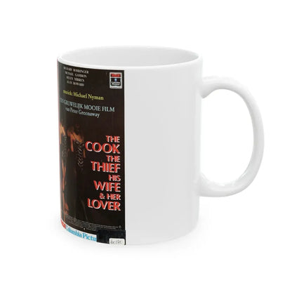 THE COOK THE THIEF HIS WIFE AND HER LOVER (VHS COVER) - White Coffee Mug - Go Mug Yourself