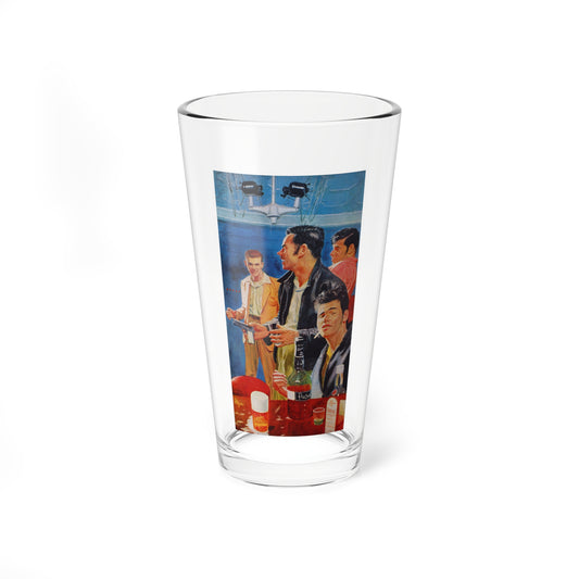 The Cop Was Scared!, 1957 (Magazine Illustration) Pint Glass 16oz-16oz-Go Mug Yourself