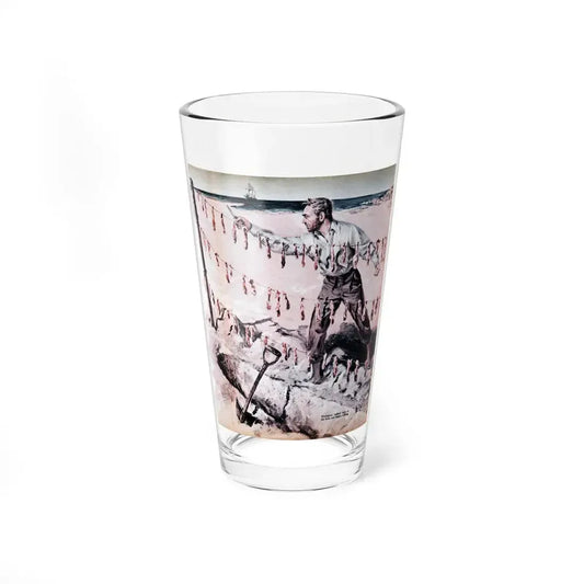 The Coral Skull, Cavalier, May 1953 (Magazine Illustration) Pint Glass 16oz 16oz - Go Mug Yourself