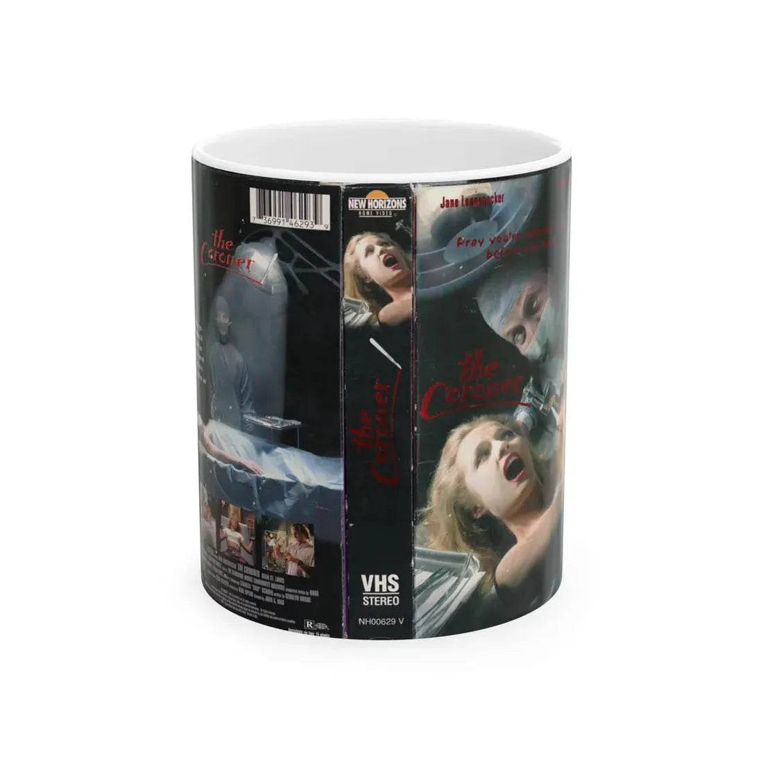 THE CORONER (VHS COVER) - White Coffee Mug 11oz - Go Mug Yourself