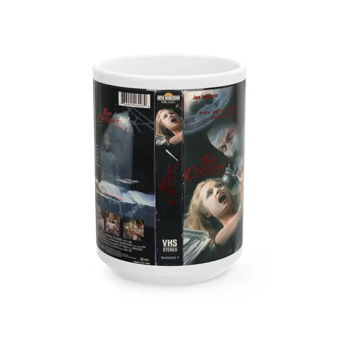 THE CORONER (VHS COVER) - White Coffee Mug 15oz - Go Mug Yourself