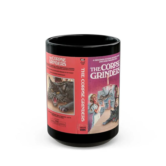 THE CORPSE GRINDERS (VHS COVER) - Black Coffee Mug 15oz - Go Mug Yourself