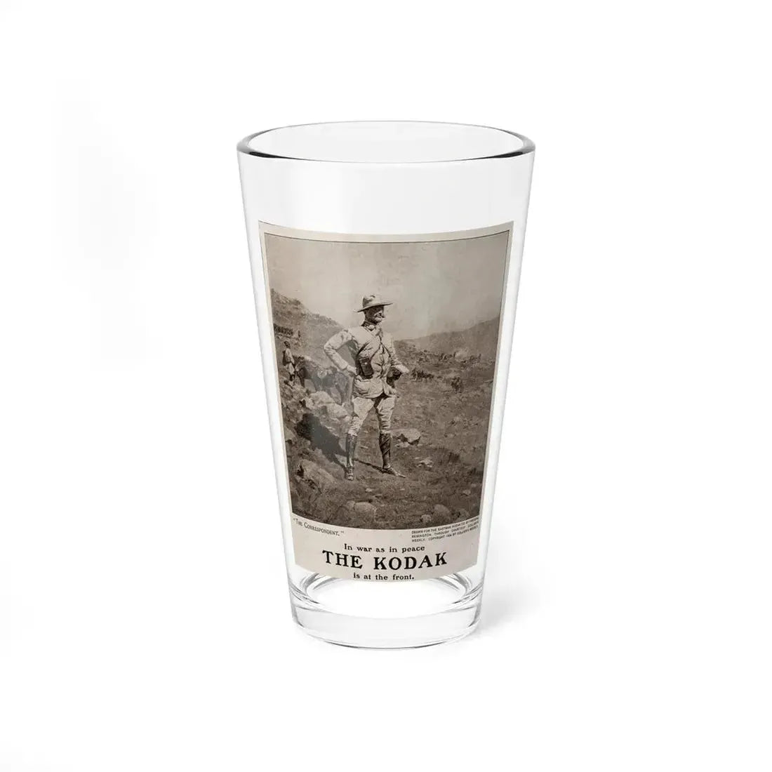 The Correspondent, Kodak ad in the Century Magazine, July, 1904 (Magazine Illustration) Pint Glass 16oz 16oz - Go Mug Yourself