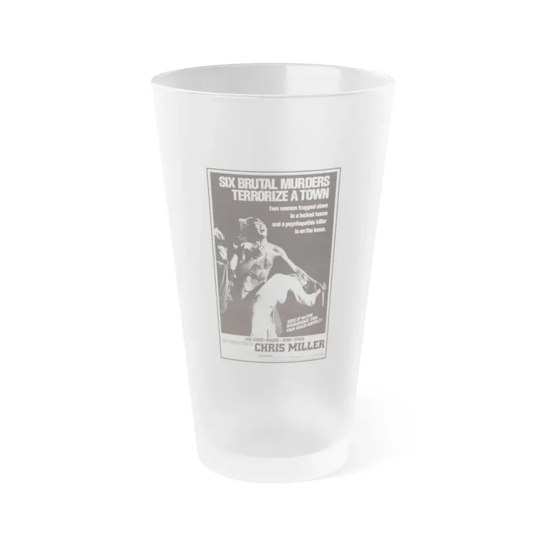 THE CORRUPTION OF CHRIS MILLER 1973 Movie Poster - Frosted Pint Glass 16oz Default Title - Go Mug Yourself