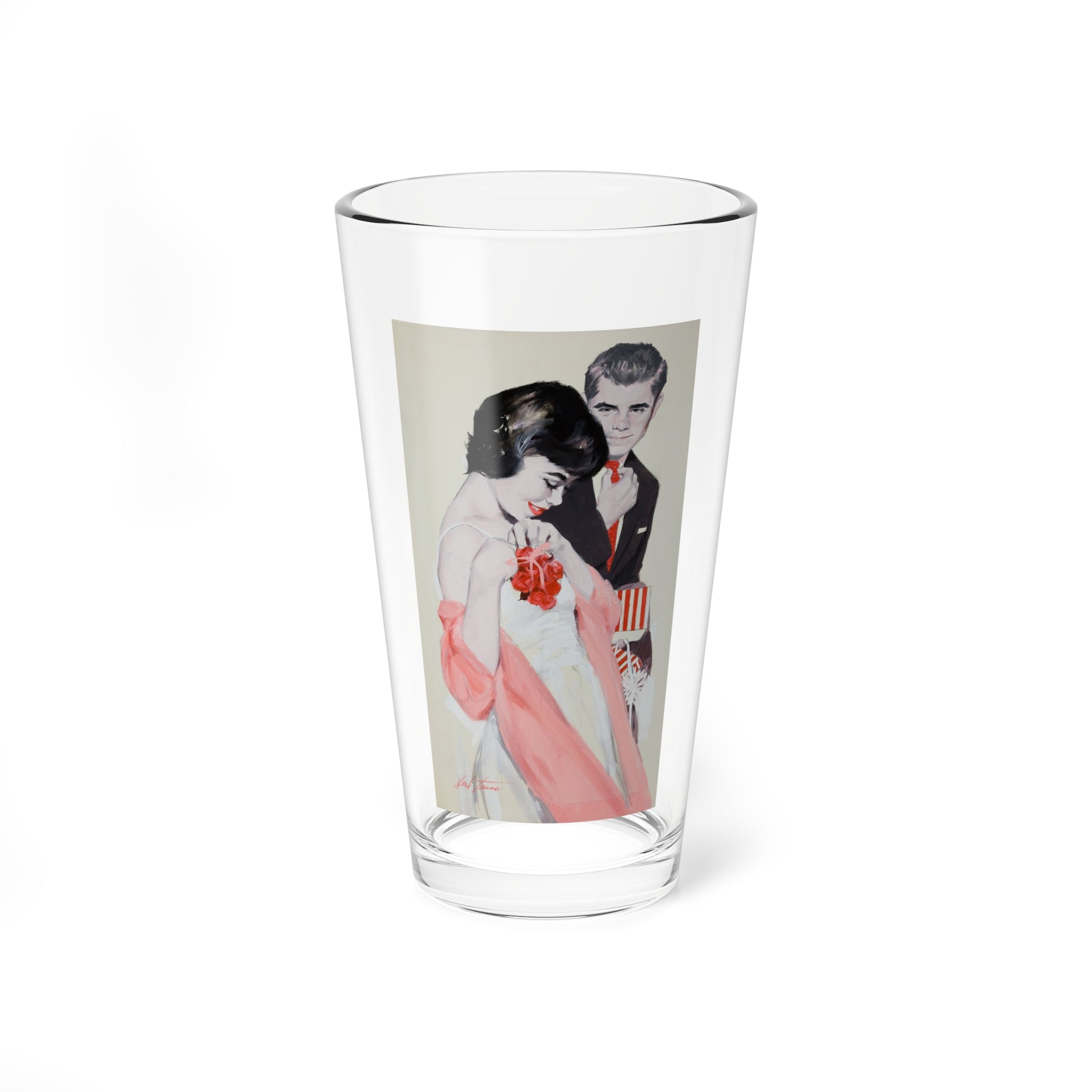 The Corsage (Magazine Illustration) Pint Glass 16oz-16oz-Go Mug Yourself