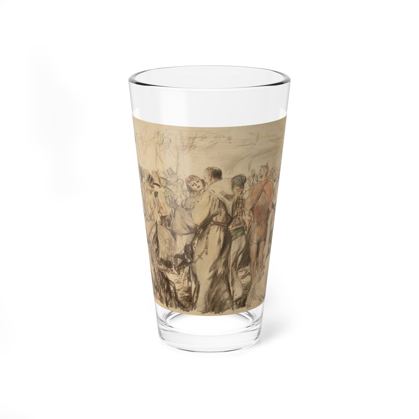 The Costume Ball (Magazine Illustration) Pint Glass 16oz-16oz-Go Mug Yourself