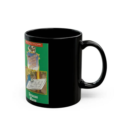 THE COUNTRY MOUSE AND THE CITY MOUSE ADVENTURES STRAUSS MAUS (VHS COVER) - Black Coffee Mug - Go Mug Yourself