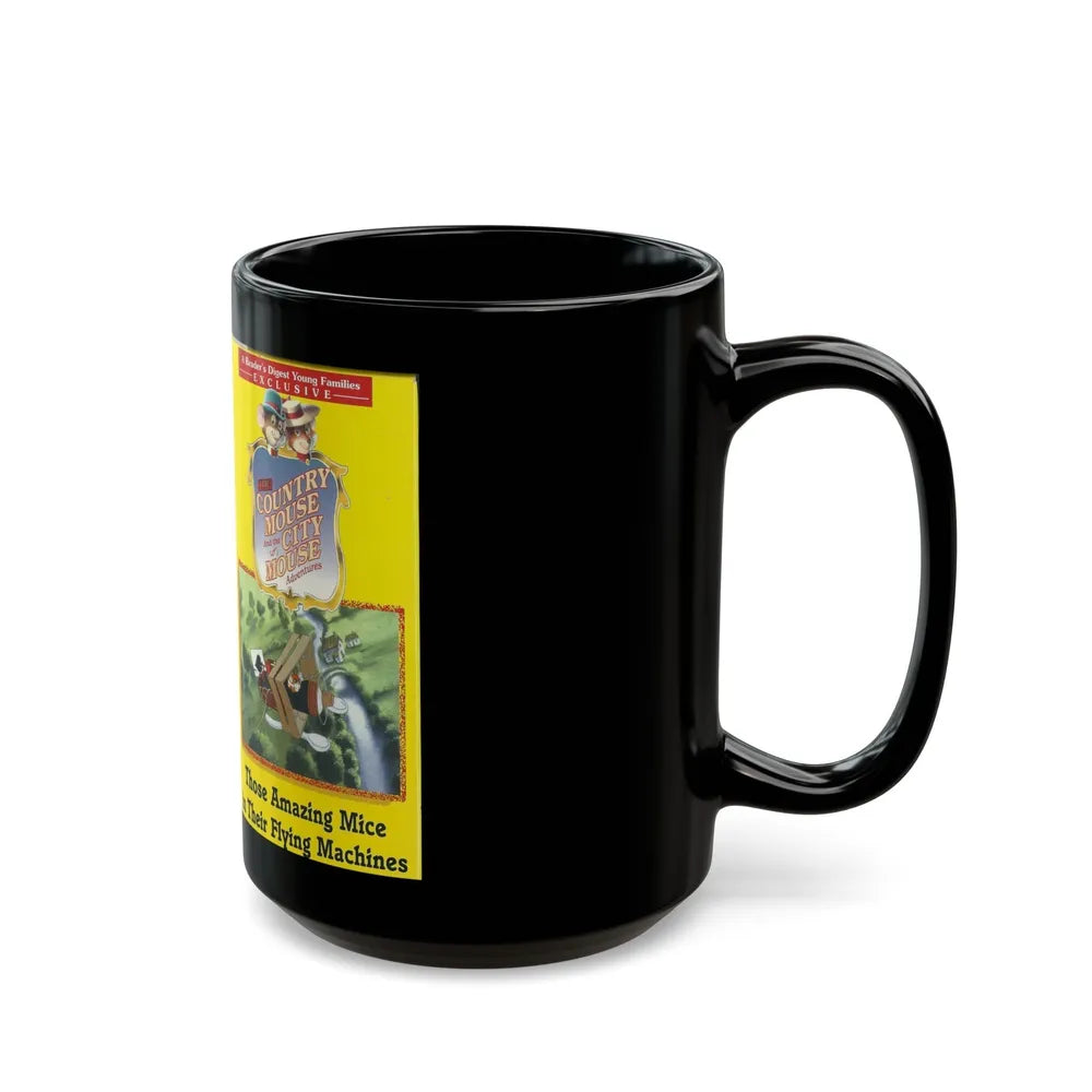 THE COUNTRY MOUSE AND THE CITY MOUSE ADVENTURES THOSE AMAZING MICE IN THEIR FLYING MACHINES (VHS COVER) - Black Coffee Mug-Go Mug Yourself