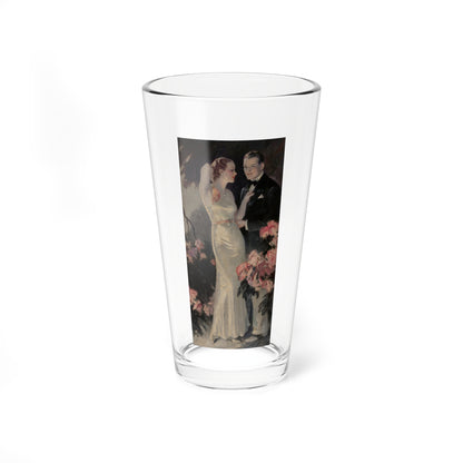 The Couple in the Garden (Magazine Illustration) Pint Glass 16oz-16oz-Go Mug Yourself