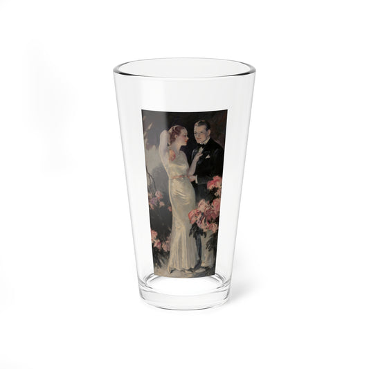 The Couple in the Garden (Magazine Illustration) Pint Glass 16oz-16oz-Go Mug Yourself