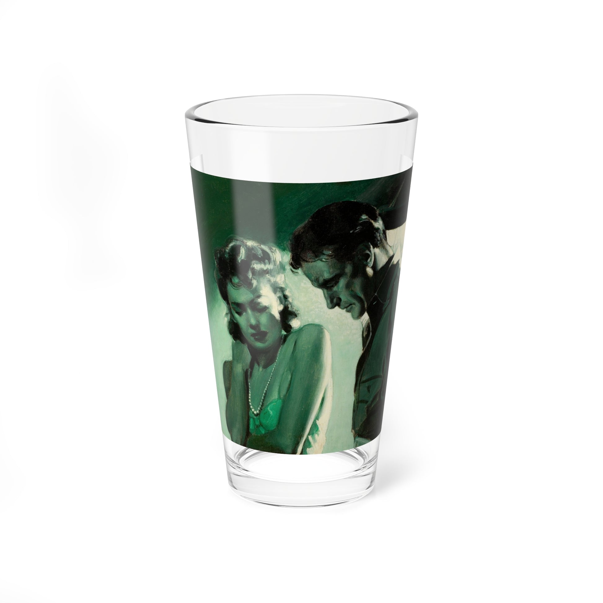 The Couple in the Green Light (Magazine Illustration) Pint Glass 16oz-16oz-Go Mug Yourself