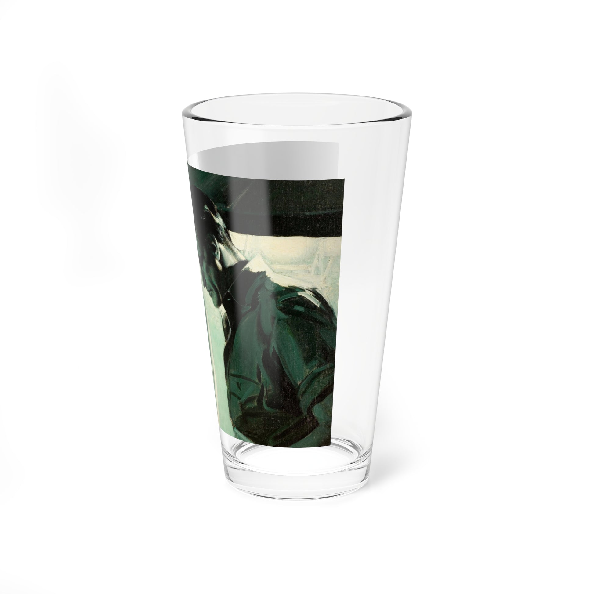 The Couple in the Green Light (Magazine Illustration) Pint Glass 16oz-Go Mug Yourself