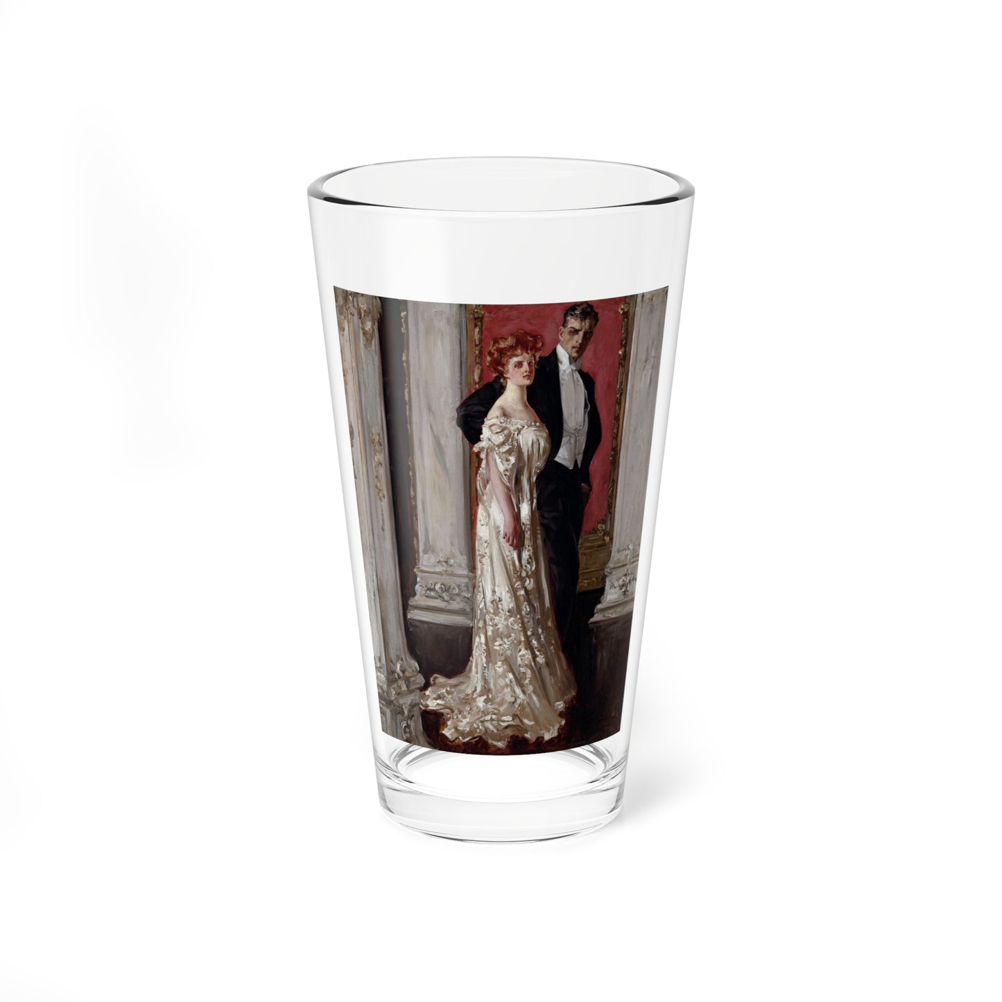 The Couple (Magazine Illustration) Pint Glass 16oz-16oz-Go Mug Yourself