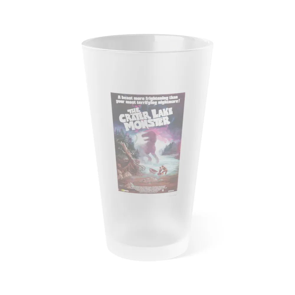 THE CRATER LAKE MONSTER 1977 Movie Poster - Frosted Pint Glass 16oz-16oz-Frosted-Go Mug Yourself