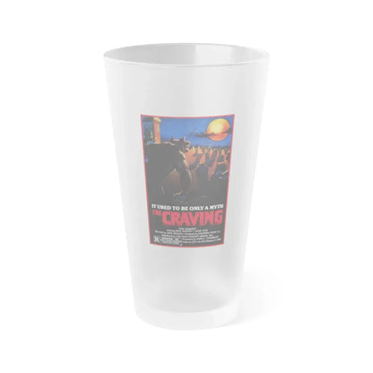 THE CRAVING (THE RETURN OF THE WOLF MAN) 1980 Movie Poster - Frosted Pint Glass 16oz - Go Mug Yourself