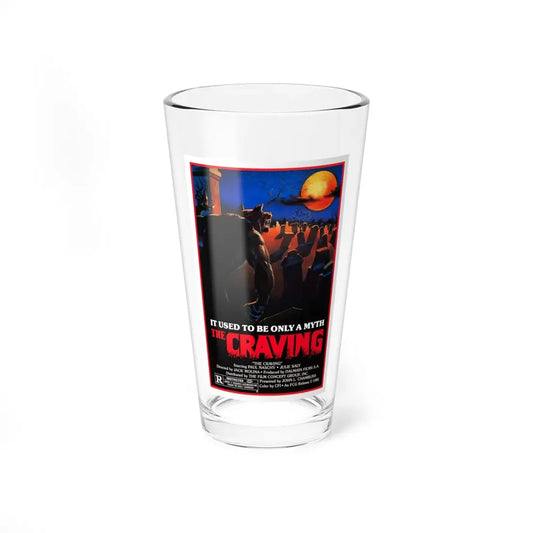 THE CRAVING (THE RETURN OF THE WOLF MAN) 1980 Movie Poster - Pint Glass 16oz 16oz - Go Mug Yourself