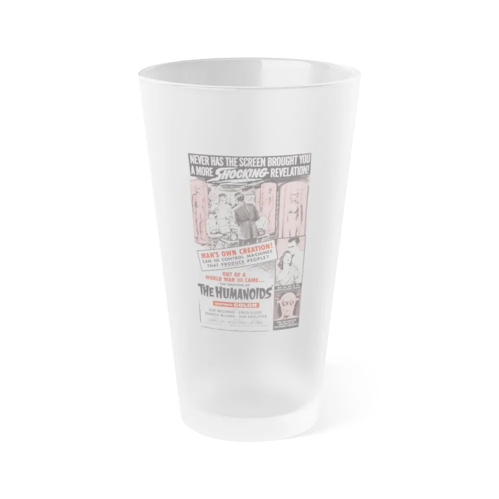 THE CREATION OF THE HUMANOIDS 1962 Movie Poster - Frosted Pint Glass 16oz-16oz-Frosted-Go Mug Yourself