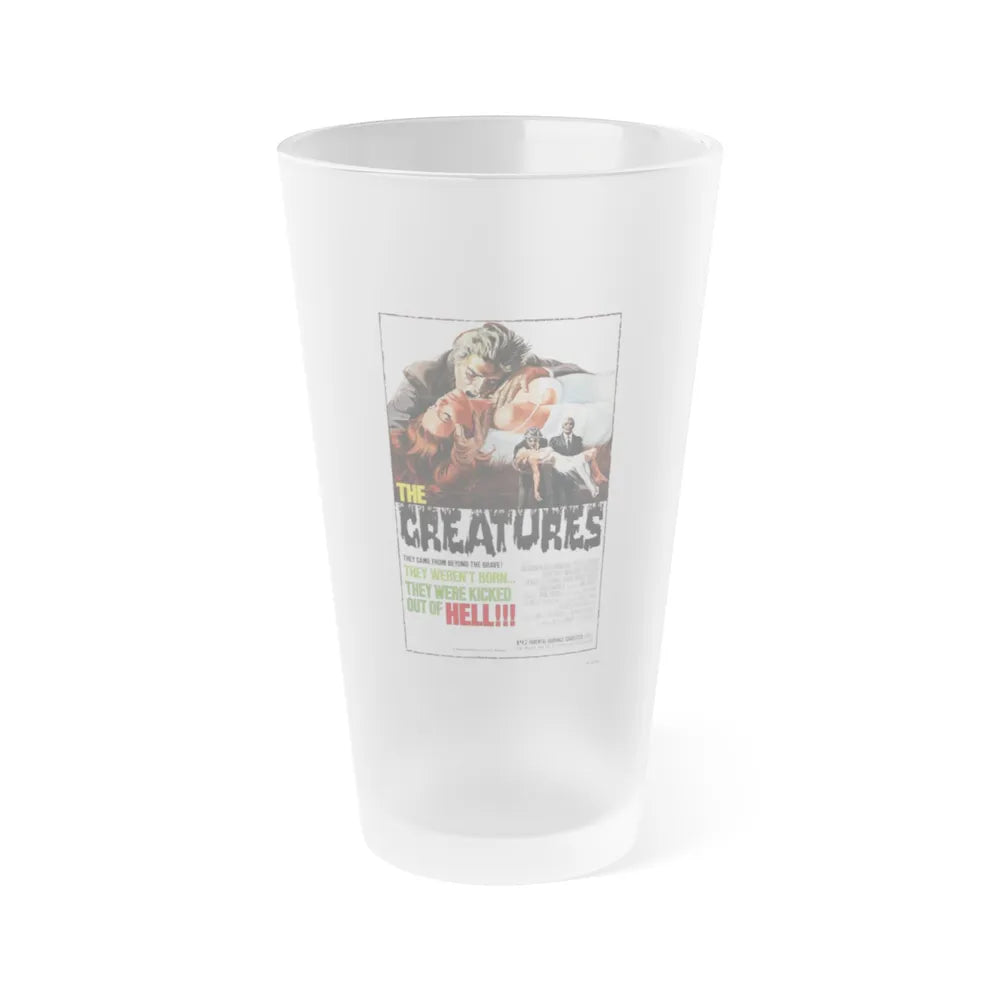 THE CREATURES 1966 Movie Poster - Frosted Pint Glass 16oz-16oz-Frosted-Go Mug Yourself