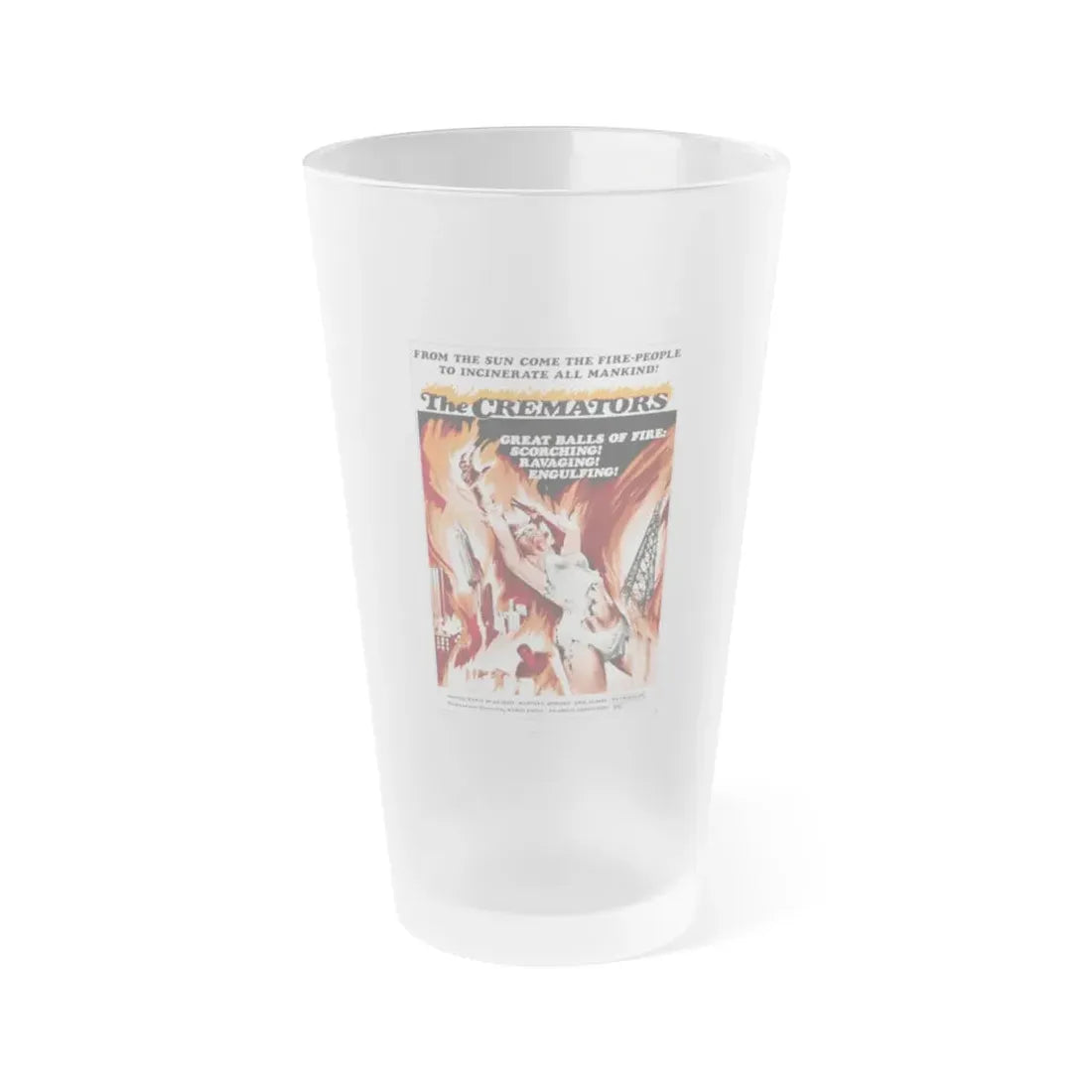 THE CREMATORS 1972 Movie Poster - Frosted Pint Glass 16oz 16oz Frosted - Go Mug Yourself