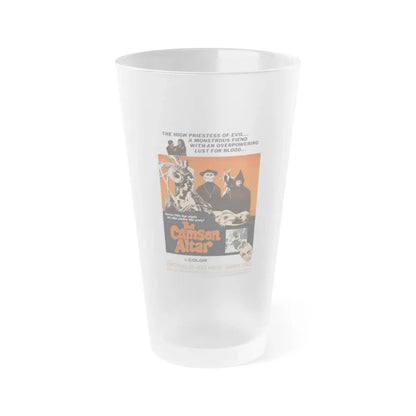 THE CRIMSON ALTAR 1968 Movie Poster - Frosted Pint Glass 16oz 16oz Frosted - Go Mug Yourself