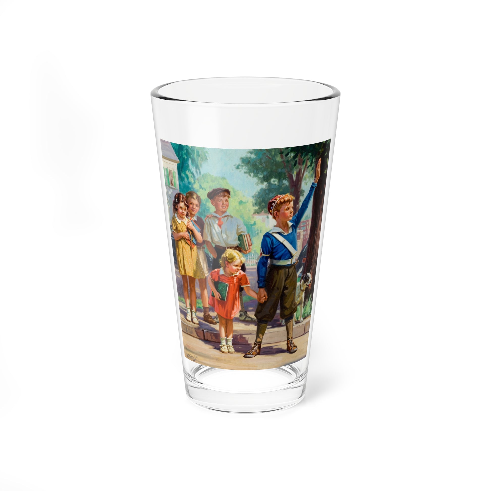 The Crossing Guard (Magazine Illustration) Pint Glass 16oz-16oz-Go Mug Yourself