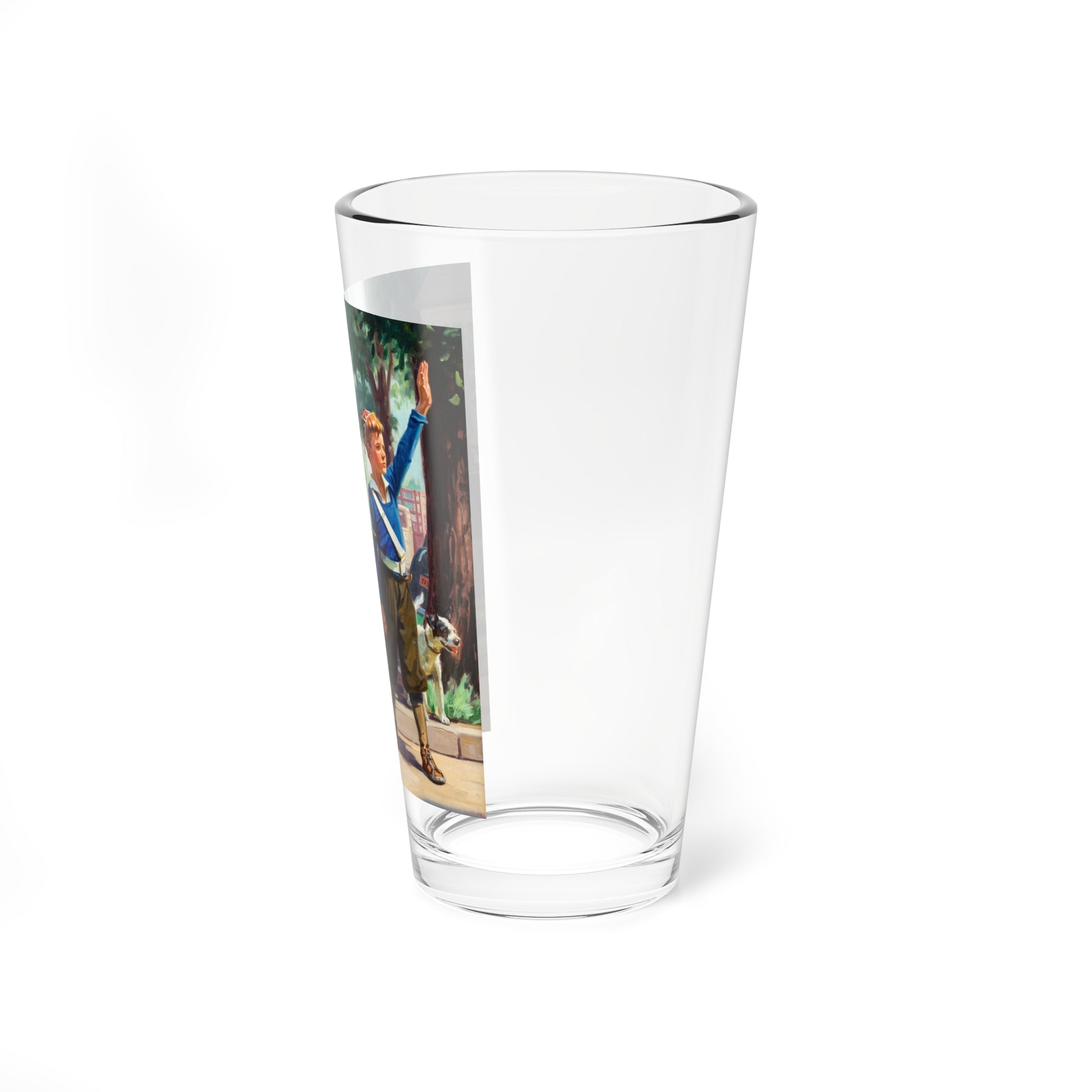 The Crossing Guard (Magazine Illustration) Pint Glass 16oz-Go Mug Yourself