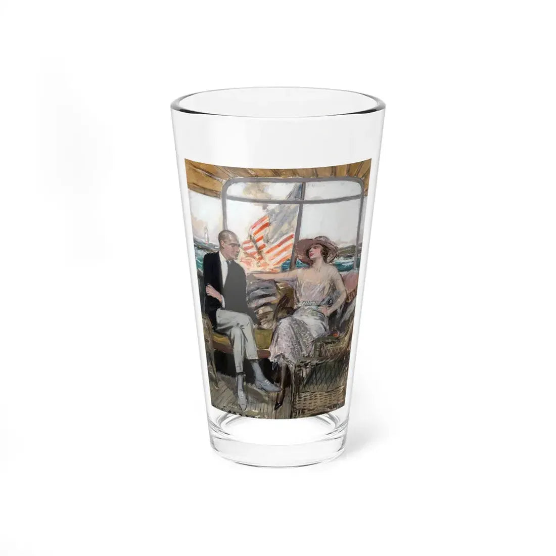 The Cruise, The Saturday Evening Post interior illustration (Magazine Illustration) Pint Glass 16oz 16oz - Go Mug Yourself
