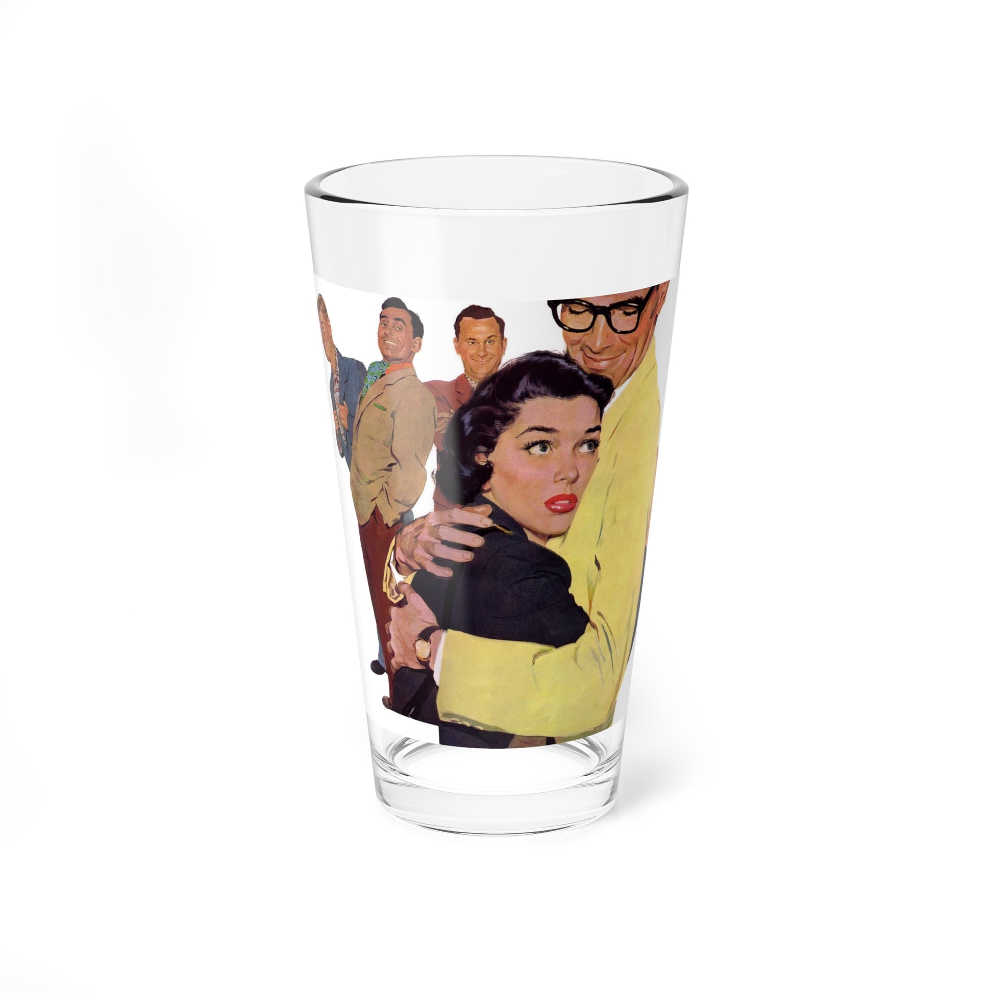 The Crying Cop, The Saturday Evening Post, November 1957 (Magazine Illustration) Pint Glass 16oz-16oz-Go Mug Yourself