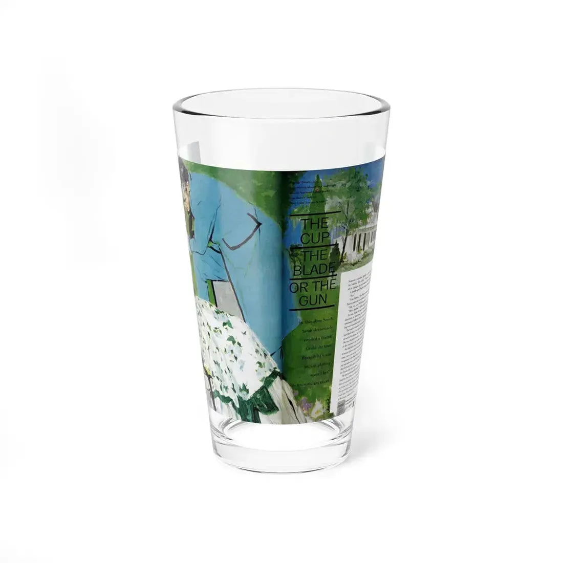 The Cup, The Blade, or The Gun, Ladies' Home Journal, April 1961 (Magazine Illustration) Pint Glass 16oz 16oz - Go Mug Yourself
