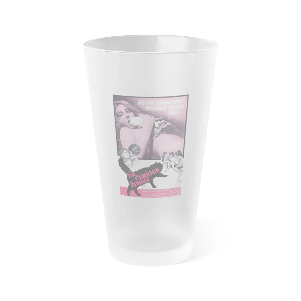 THE CURIOUS FEMALE 1970 Movie Poster - Frosted Pint Glass 16oz-16oz-Frosted-Go Mug Yourself