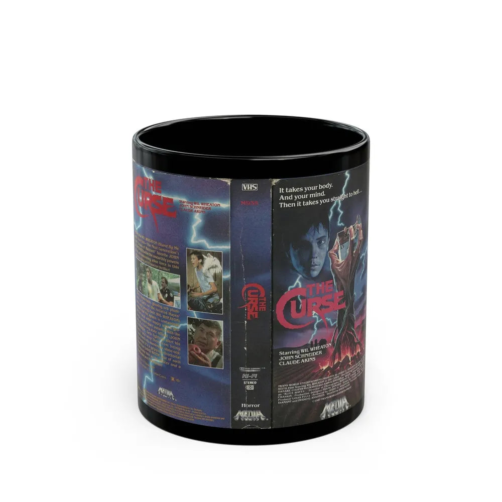 THE CURSE JOHN SCHNEIDER (VHS COVER) - Black Coffee Mug-11oz-Go Mug Yourself