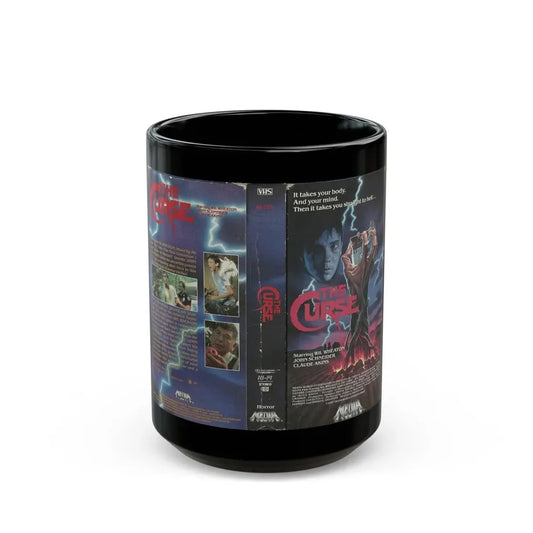 THE CURSE JOHN SCHNEIDER (VHS COVER) - Black Coffee Mug 15oz - Go Mug Yourself