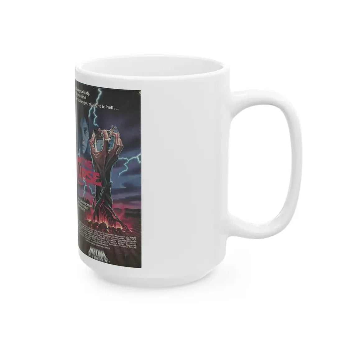 THE CURSE JOHN SCHNEIDER (VHS COVER) - White Coffee Mug - Go Mug Yourself